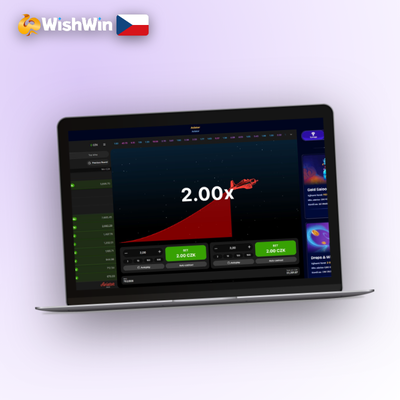Ikona duální sázky v Aviator online ve Wishwin Kasino – dvě pole s různým cashoutem