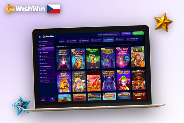 Český hráč si užívá živé kasino Wishwin online casino doma večer