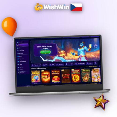 Wishwin Kasino pro PC – desktopový klient s katalogem slotů na notebooku