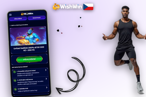 Pokladna Wishwin Kasina na mobilu s vkladem 500 Kč a voucherem STARCZ250