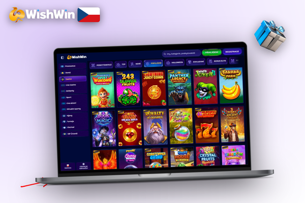 Přihlašovací obrazovka po stažení Wishwin Kasino na počítač s Windows